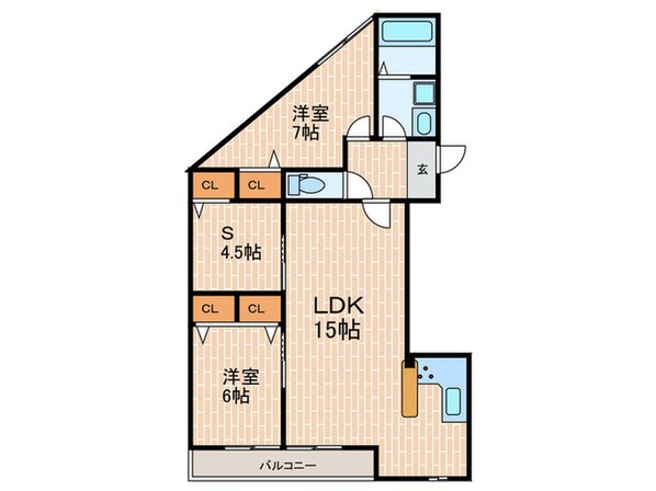 ＭＥＳＳＡＧＥ苦楽園三番町の物件間取画像